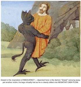 image of demon carrying off a saint into the woods